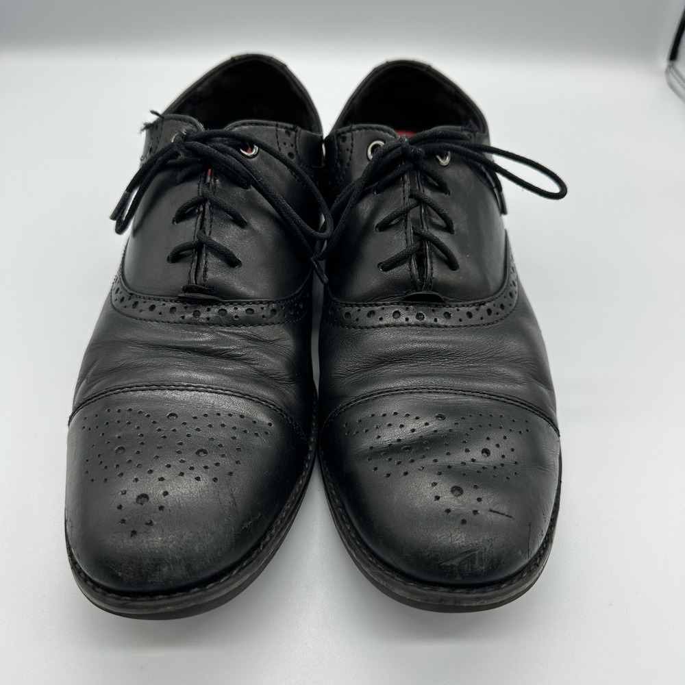 Rockport Shoes Mens Size 9.5 Black Leather Brogue Cap Toe Dress Oxfords CH4203